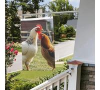 Bandiere da giardino con polli e fattoria, 0,6 x 0,9 m, per interni ed esterni, primavera, estate, autunno, inverno, da giardino, con occhiello, verticale, su entrambi i lati, per decorazioni da