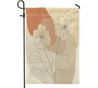 Bandiere da giardino con primule primaverili, 30,5 x 45,7 cm, double face, per decorazioni esterne, motivo floreale retrò della metà del secolo, bandiera per casa da cortile, divertente e stravagante