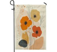 Bandiere da giardino con primule primaverili, 30,5 x 45,7 cm, double face, per esterni, stile retrò, fiori della metà del secolo, bandiere verticali standard per la casa, divertenti e stravaganti