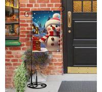 Bandiere da giardino con pupazzo di neve carino 30,5 x 45,7 cm, doppia faccia, piccola bandiera da giardino, bandiere stagionali per Natale, fattoria, decorazioni esterne
