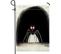 Bandiere da giardino con ragno gotico horror di Halloween, 30,5 x 45,7 cm, double face, per esterni, decorazione per esterni, per bambini, spaventosi insetti, bandierine per la casa, raccapriccianti