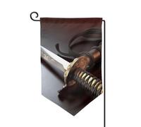 Bandiere da giardino con spada samurai giapponese, bandiera verticale su entrambi i lati, 30,5 x 45,7 cm, per primavera, estate, stagionale, cortile, decorazione da appendere, taglia unica