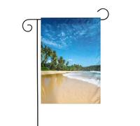 Bandiere da giardino con stampa a onde chiare del cielo per la decorazione esterna, piccola bandiera da cortile stagionale inverno vacanza di Natale decorazione esterna