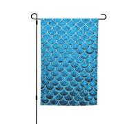 Bandiere da giardino con stampa a squame di pesce blu, 30,5 x 45,7 cm, double face, decorazione stagionale per la casa e per tutte le stagioni