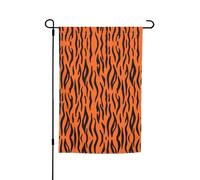 Bandiere da giardino con stampa a strisce arancioni, 30,5 x 45,7 cm, su entrambi i lati, decorazione stagionale per la casa all'aperto e per tutte le stagioni