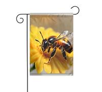Bandiere da giardino con stampa di api e fiori di miele piccole bandiere natalizie da giardino a doppia faccia decorazione per prato per cortile esterno