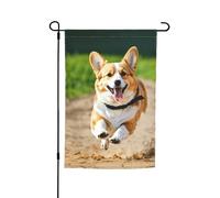 Bandiere da giardino con stampa di corgi per vacanze, cortile, portico, esterno, patio, prato, decorazione bandiere decorazioni