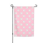 Bandiere da giardino con stampa di cuccioli di Pomerania e punte, 30,5 x 45,7 cm, su entrambi i lati, decorazione stagionale per la casa e per tutte le stagioni