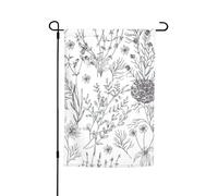 Bandiere da giardino con stampa di erbe e piante erbacee in fiore, 30,5 x 45,7 cm, bandiera per tutte le stagioni, decorazione per cortile esterno per terrazze