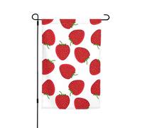 Bandiere da giardino con stampa di fragole su entrambi i lati, 30,5 x 45,7 cm, decorazione stagionale per la casa e per tutte le stagioni