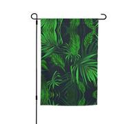 Bandiere da giardino con stampa di piante tropicali della giungla tropicale, 30,5 x 45,7 cm, double face, decorazione stagionale per la casa e per tutte le stagioni