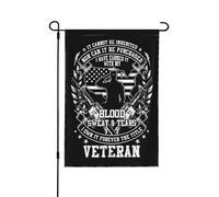 Bandiere da giardino con stampa fronte-retro "Sangue, Sudore e Lacrime dei Veterani", decorazione per la casa, 28"x40"