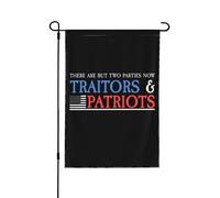 Bandiere da giardino con stampa fronte-retro "Traditori e patrioti" di due partiti, decorazione per la casa, 28"x40"