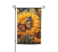 Bandiere da giardino con stampa girasole farfalla 30,5 x 45,7 cm bandiera per tutte le stagioni decorazione esterna cortile per patio