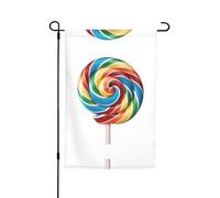 Bandiere da giardino con stampa lecca-lecca, 30,5 x 45,7 cm, double face, decorazione stagionale per la casa e per tutte le stagioni