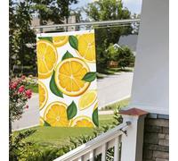Bandiere da giardino con stampa su entrambi i lati, per esterni, con motivo a frutta e limone, 2 x 0,9 m, bandiera da giardino di benvenuto per casa, prato, decorazione per interni/esterni