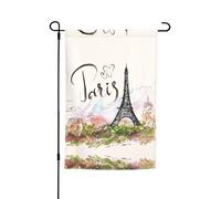 Bandiere da giardino con stampa Torre Eiffel, 30,5 x 45,7 cm, double face, decorazione stagionale per la casa e per tutte le stagioni