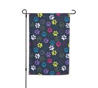 Bandiere da giardino con stampa zampa di cane carino 30,5 x 45,7 cm bandiera per tutte le stagioni decorazione esterna cortile per patio