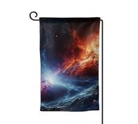Bandiere da giardino con stelle dello spazio esterno, bandiera verticale su entrambi i lati, 30,5 x 45,7 cm, bandiera stagionale per primavera, estate, vacanze, fattoria, cortile, decorazione da