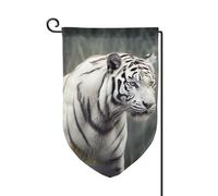 Bandiere da giardino con tigre bianca, bandiera verticale su entrambi i lati, 30,5 x 45,7 cm, bandiera stagionale primaverile estate per vacanze, fattoria, cortile, decorazione da appendere all'aperto