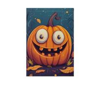 Bandiere da giardino con zucca di Halloween, piccoli mostri, su entrambi i lati, decorazioni per esterni, decorazione per esterni, 71 x 101 cm