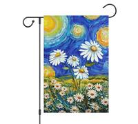 Bandiere da giardino Daisy Flower Welcome Spring Summer Burlap Piccola