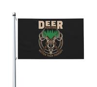 Bandiere Da Giardino Deer Hunting Better Than Therapy Bandiere Decorative Antivento Banner Giardino Durevole Bandiera Da Cortile Per Giardino Interno Esterna 90X150 CM