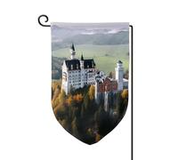 Bandiere da giardino del castello di Neuschwanstein, Germania, verticali, bifacciali, da appendere alla casa, 12 x 18 pollici, per la primavera e l'estate, per le vacanze, per la fattoria, per il co