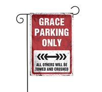 Bandiere da giardino di benvenuto Grazia solo parcheggio bandiera da giardino bandiere esterne giardino fattoria bandiera da giardino