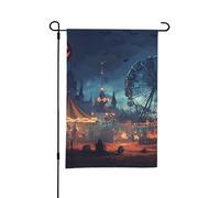 Bandiere da giardino di Halloween per esterni, 30,5 x 45,7 cm, bandiera morbida per parco divertimenti di zucca di Halloween, per camera da letto all'interno, bandiere da cortile su entrambi i lati