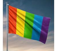 Bandiere da giardino divertenti a strisce arcobaleno: una tavolozza colorata bandiera decorazione per esterni patio bar accessori (120 x 180 cm)