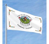 Bandiere Da Giardino Double Sided The Lac Du Flambeau Ojibwe Nation Bandiera Da Cortile Decorazione Banner Giardino Premium Outdoor Bandiera Per Feste Sport Giardino 90X150 CM
