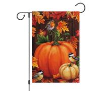Bandiere Da Giardino Fall Thanksgiving Pumpkin Birds Bandieradacortile Durevole Pride Flag Premium Bandiera Decorativa Per Bar Celebrazioni Prato 30X45Cm