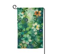 Bandiere da giardino floreali verdi stagionali astratte, verticali, bifacciali, per casa, 12 x 18 pollici, primaverili ed estive, decorazione da appendere all'esterno, per fattoria e cortile, taglia