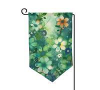 Bandiere da giardino floreali verdi stagionali astratte, verticali, bifacciali, per casa, 12 x 18 pollici, primaverili ed estive, decorazione da appendere all'esterno, per fattoria e cortile, taglia