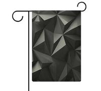 Bandiere da giardino geometriche nere 30,5 x 45,7 cm bandiera esterna a doppia faccia bandiera estiva bandiera floreale benvenuto giardino bandiere stagionali decorazioni per le vacanze