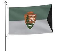 Bandiere Da Giardino Guidon Of The United States National Park Service Bandiera Da Cortile Antivento Banner Giardino Premium Outdoor Bandiera Per Giardino Celebrazione Prato 90X150 Cm