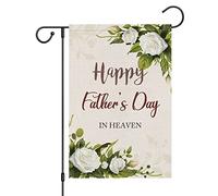 Bandiere Da Giardino Happy Father'S Day In Heaven Memorial Pride Flag Resistente Intemperie Bandiera Decorativa Premium Outdoor Bandiera Per Prato Portico Celebrazioni 30X45Cm