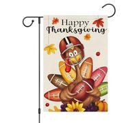 Bandiere Da Giardino Happy Thanksgiving Fall Football Autumn Bandieradacortile Resistente Intemperie Outdoor Bandiera Premium Pride Flag Per Prato Portico Celebrazioni 30X45Cm