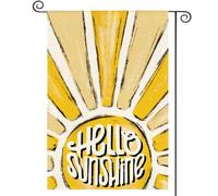 Bandiere Da Giardino Hello Sunshine Spring Summer Bandieradacortile Resistente Intemperie Bandiera Decorativa Premium Pride Flag Per Bar Celebrazioni Portico 30X45Cm