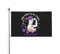 Bandiere Da Giardino Her Fight Is My Fight Lupus Awareness Support Lupus Warrior Banner Giardino Premium Bandiere Decorative Impermeabile Outdoor Bandiera 90X150 CM