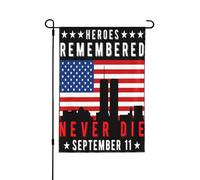 Bandiere da giardino Heroes Remembered September, stampa fronte-retro, decorazione per la casa, 12,5"x18"