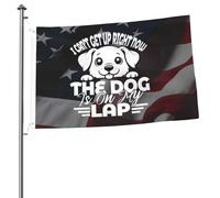 Bandiere Da Giardino I Can'T Get Up Right Now The Dog Is On My Lap Bandiere Decorative Premium Banner Giardino Decorazione Outdoor Bandiera Per Celebrazione Sport Cortile 90X150 CM