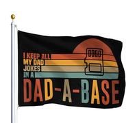 Bandiere Da Giardino I Keep All My Dad Jokes In A Dad A Base Bandiera Dell'Orgoglio Colore Vivido Bandiera Decorativa Durevole Bandiere Da Cortile Per Portico Festival Esterno 152X90CM