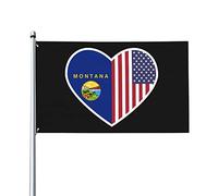 Bandiere Da Giardino I Love America And Montana Bandiera Da Cortile Premium Banner Giardino Durevole Outdoor Bandiera Per Cortile Fattoria Celebrazione 90X150 CM