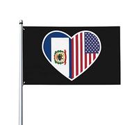 Bandiere Da Giardino I Love America And West Virginia Outdoor Bandiera Lavabile Banner Giardino Antivento Bandiere Decorative Per Fattoria Giardino Celebrazione 90X150 CM