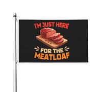 Bandiere Da Giardino I'M Just Here For The Meatloaf Banner Giardino Premium Bandiera Da Cortile Antivento Bandiere Decorative Per Interno Esterna Feste 90X150 CM