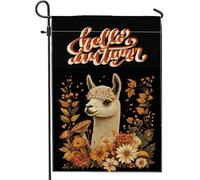 Bandiere da giardino in alpaca nera autunnale 30,5 x 45,7 cm per esterni, bandiere estetiche autunnali standard verticali in lino per casa, bandiere vintage per cortile, cortile, prato, decorazione