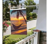 Bandiere da giardino in cocco spiaggia tramonto 0,6 x 0,9 m per esterni interni primavera estate autunno inverno giardino bandiere con anello di tenuta verticale su entrambi i lati bandiere per