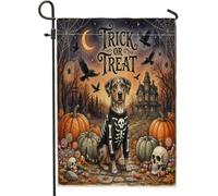 Bandiere da giardino in iuta con leopardo per Halloween, 12 x 18 cm, double-face, per esterni, motivo gotico per le vacanze, piccole bandiere per prato, bandiere per casa all'aperto